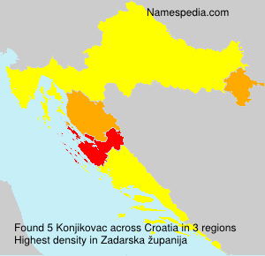 Surname Konjikovac in Croatia