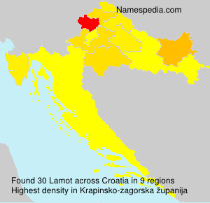 Surname Lamot in Croatia