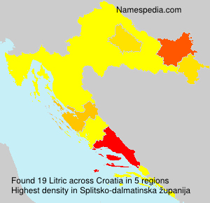 Surname Litric in Croatia