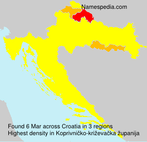 Surname Mar in Croatia