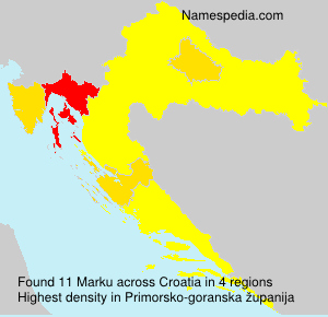 Surname Marku in Croatia