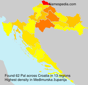 Surname Pal in Croatia