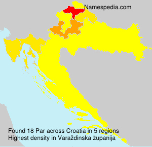 Surname Par in Croatia
