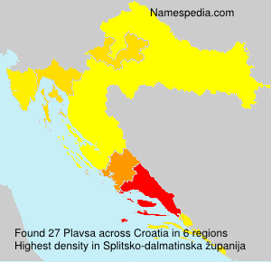 Surname Plavsa in Croatia