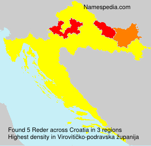 Surname Reder in Croatia