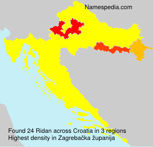 Surname Ridan in Croatia
