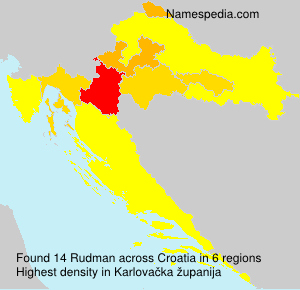 Surname Rudman in Croatia