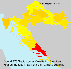Surname Sabic in Croatia