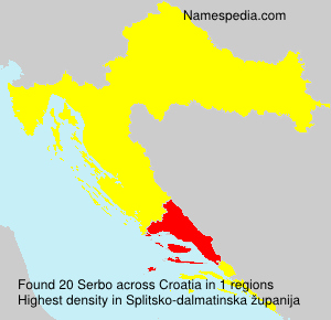 Surname Serbo in Croatia