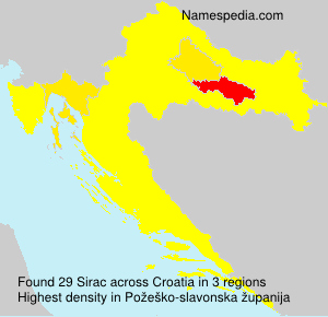 Surname Sirac in Croatia