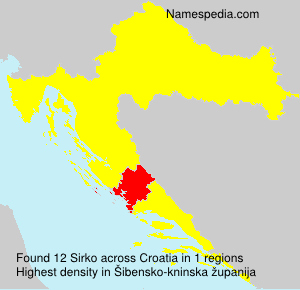 Surname Sirko in Croatia