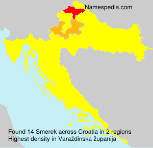 Surname Smerek in Croatia