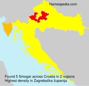 Surname Smogar in Croatia Surname Smogar in Croatia
