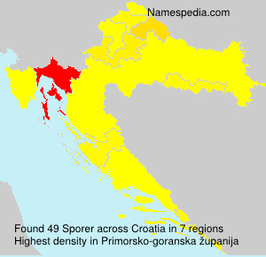 Surname Sporer in Croatia