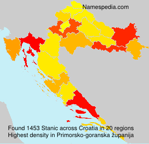 Surname Stanic in Croatia