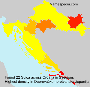Surname Suica in Croatia