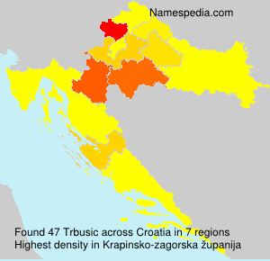 Surname Trbusic in Croatia