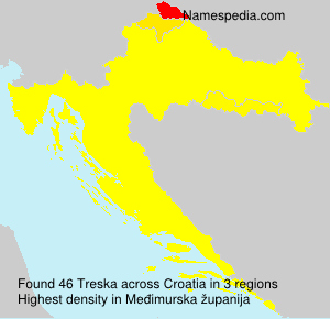 Surname Treska in Croatia
