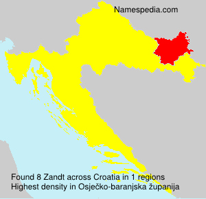 Surname Zandt in Croatia