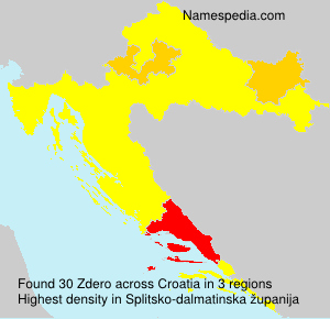 Surname Zdero in Croatia