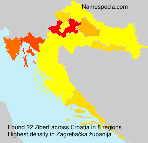 Surname Zibert in Croatia