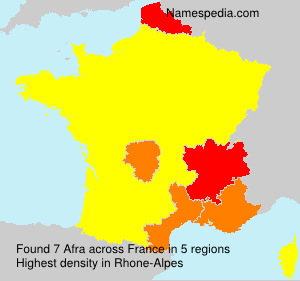 Surname Afra in France