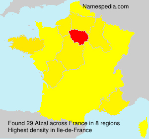 Surname Afzal in France