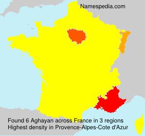 Surname Aghayan in France