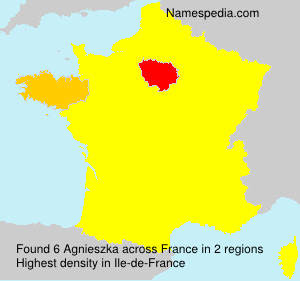 Surname Agnieszka in France
