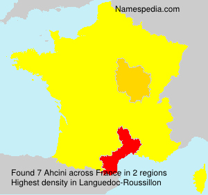 Surname Ahcini in France Surname Ahcini in France