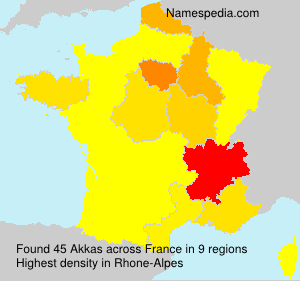 Surname Akkas in France