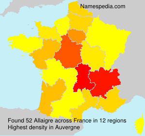 Surname Allaigre in France