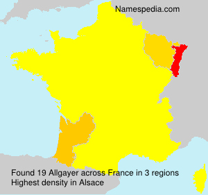 Surname Allgayer in France