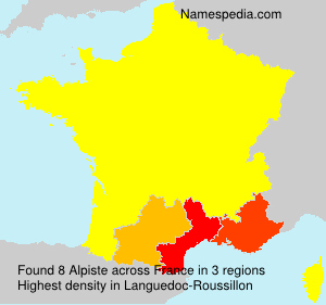 Surname Alpiste in France