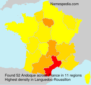 Surname Andoque in France