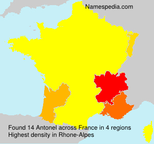 Surname Antonel in France