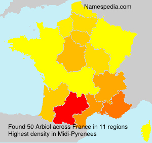 Surname Arbiol in France