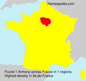 Surname Armony in France