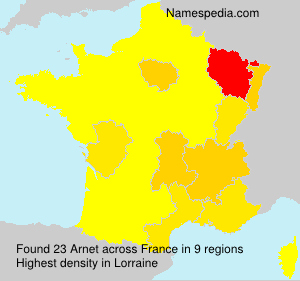 Surname Arnet in France