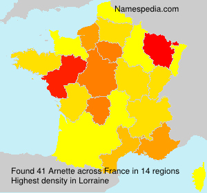 Surname Arnette in France