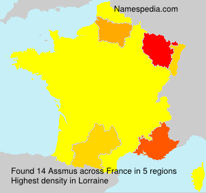 Surname Assmus in France