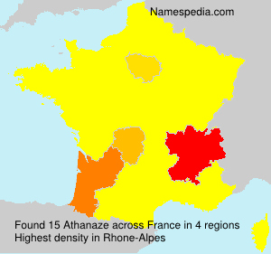 Surname Athanaze in France
