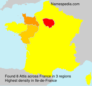 Surname Attis in France