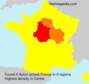 Surname Autun in France