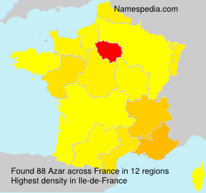 Surname Azar in France