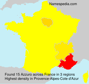 Surname Azzuro in France
