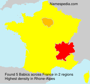 Surname Babics in France