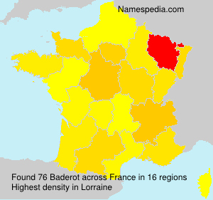 Surname Baderot in France