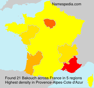 Surname Bakouch in France