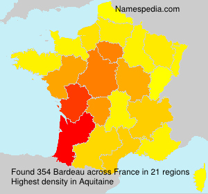 Surname Bardeau in France